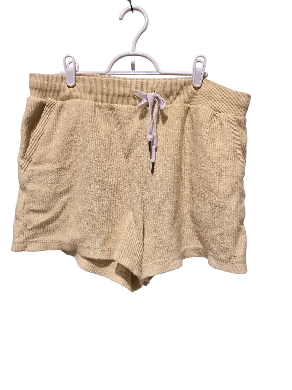 aerie Ribbed Knit Drawstring Shorts - Butter Yellow XL